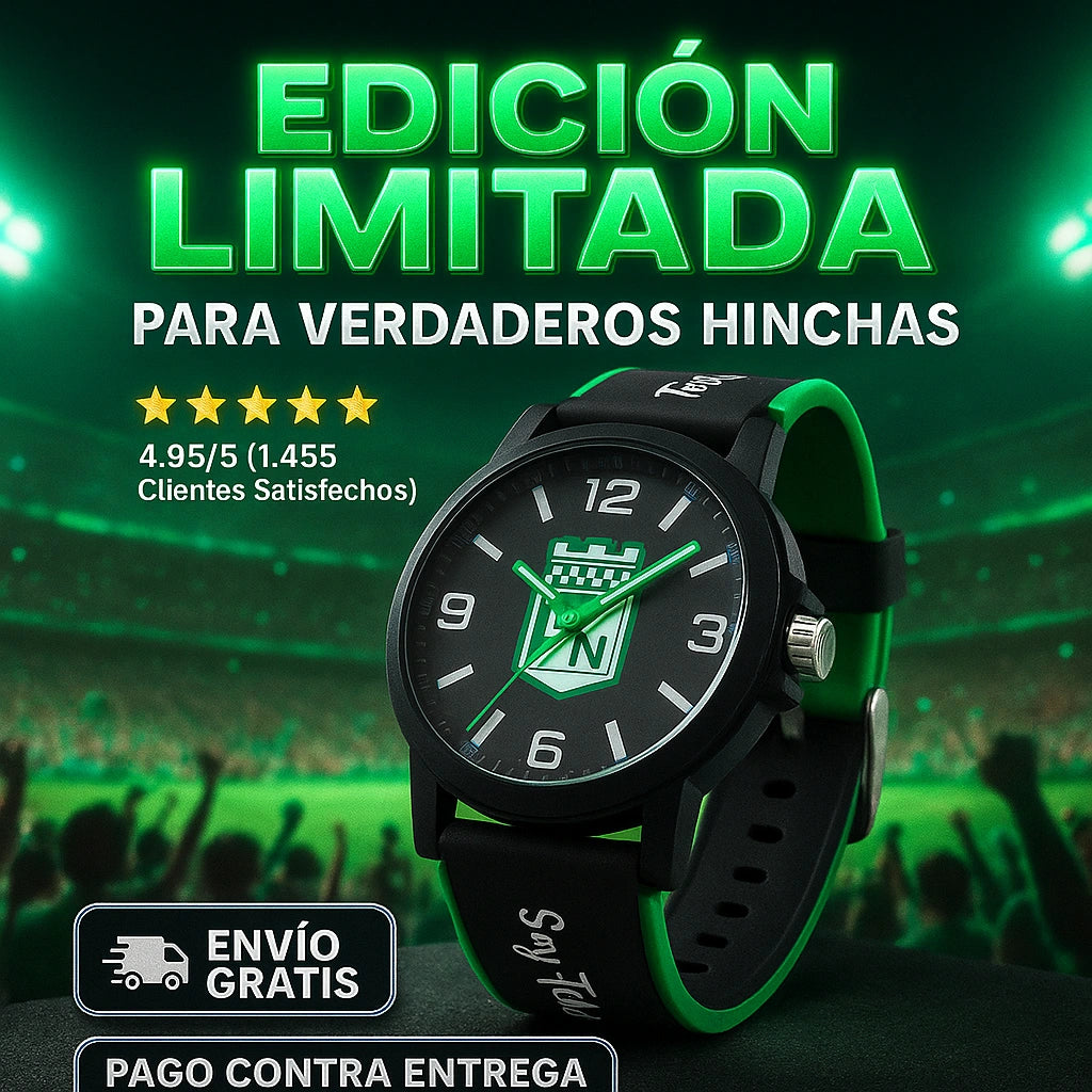 💚⌚️ Nuevo Reloj Atlético Nacional Deportivo Hombre y Dama  Edición Exclusiva
